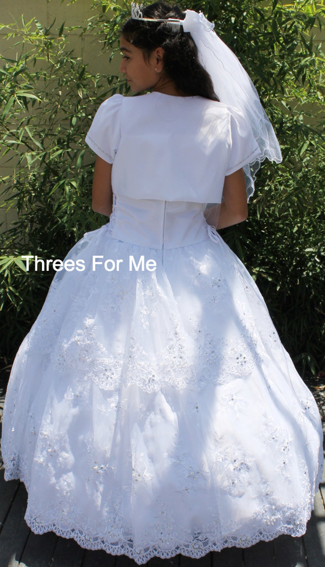 First Communion Dress: Lace Long Virgin Mary Dress Primera - Etsy