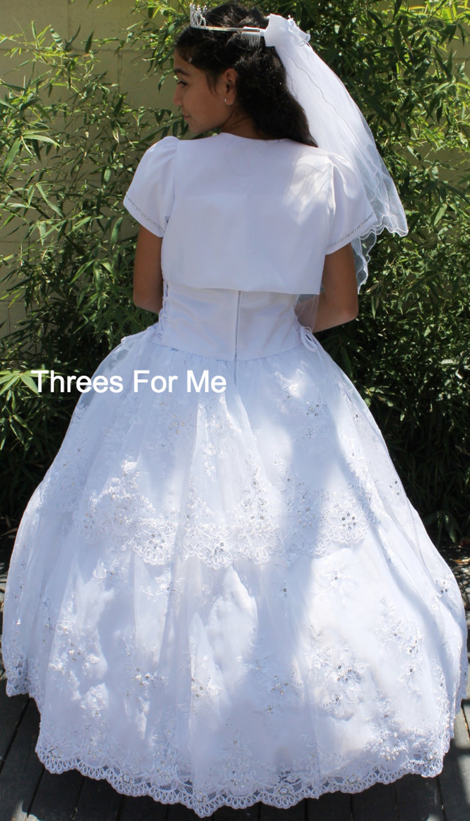 First Communion Dress: Lace Long Virgin Mary Dress Primera - Etsy