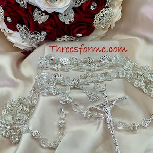 Nuevo lasso de boda- lasso de crystal para boda- silver wedding unity rope