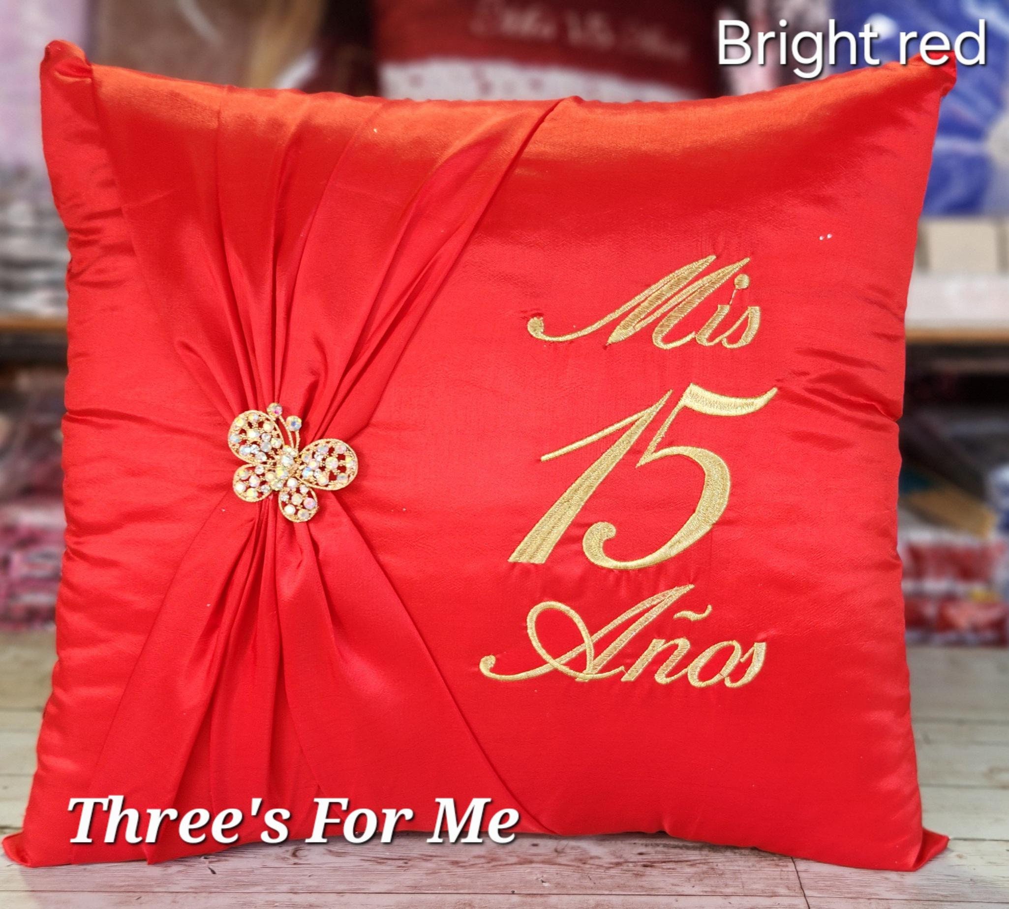 Almohada para arrodillarse en quinceañera Almohada para zapatos, XV  Almuada Grande, Quinceañera Almuada Grande
