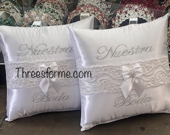 Set de cojines para boda- juego de cojines de boda- wedding pillows