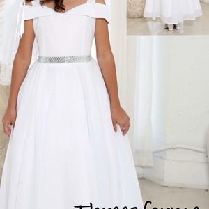 First communion white dress- vestido para communion- white dress holy communion- vestido blanco de communion