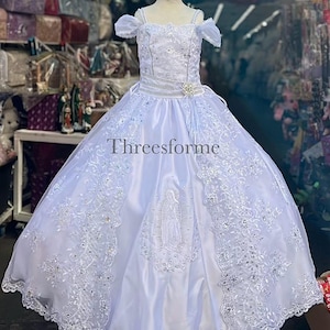 Vestido Blanco Vestidos De Primera Comunion Con La Virgen De Guadalupe Vestido Blanco Vestidos De Primera Comunion Con La Virgen De Guadalupe  Bautismo Fotos De Vestidos De ComuniÃ³n De Bautizo Outfit Para