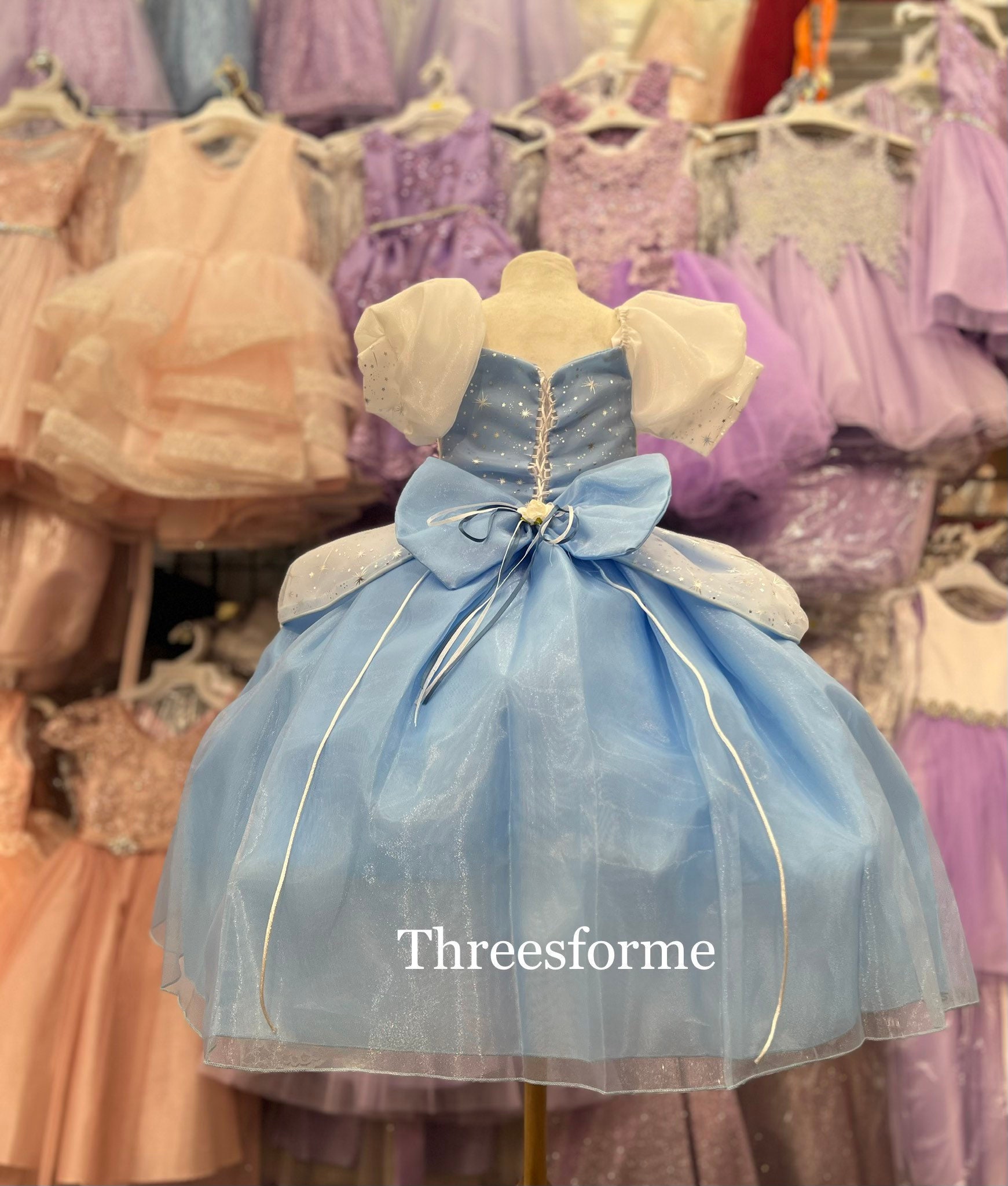 Blue and White Dress Princess Dress blue Birthday Dress Costume Dress Etsy Canada
