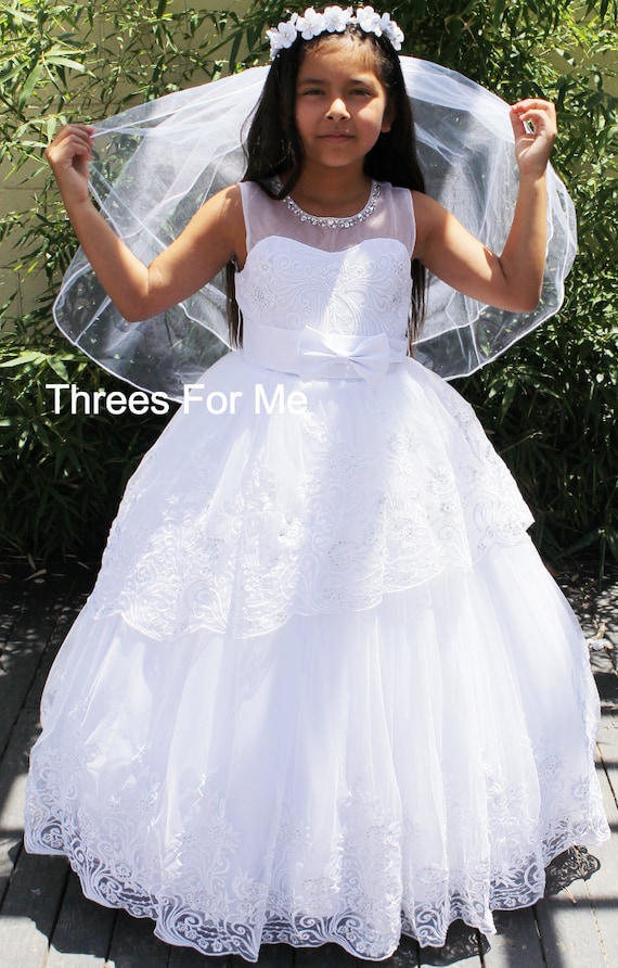 First communion dress with butterflies shop