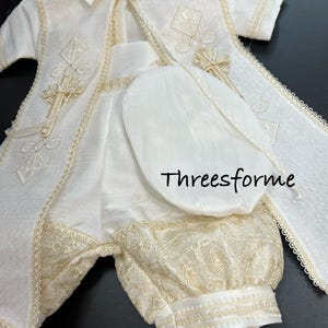 Elegant Boy Suit - White Boy Christening Outfit- White Baptism Suit- Classic White Boy Suit