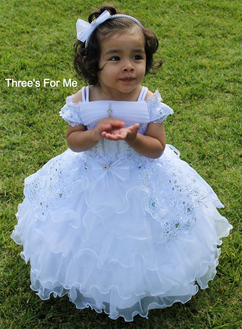 Girls Baptism Dress Virgin Mary-White (442)