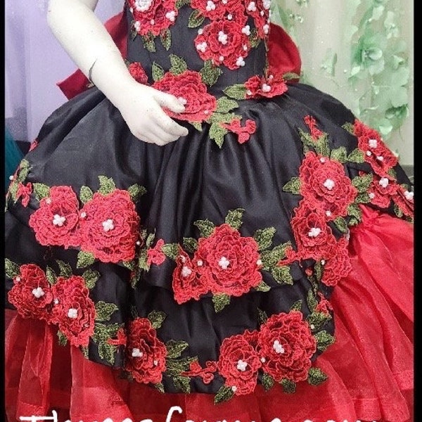 Vestido de charra- mini quinceañera- vestido Mexicano tradicional- vestido de presentación