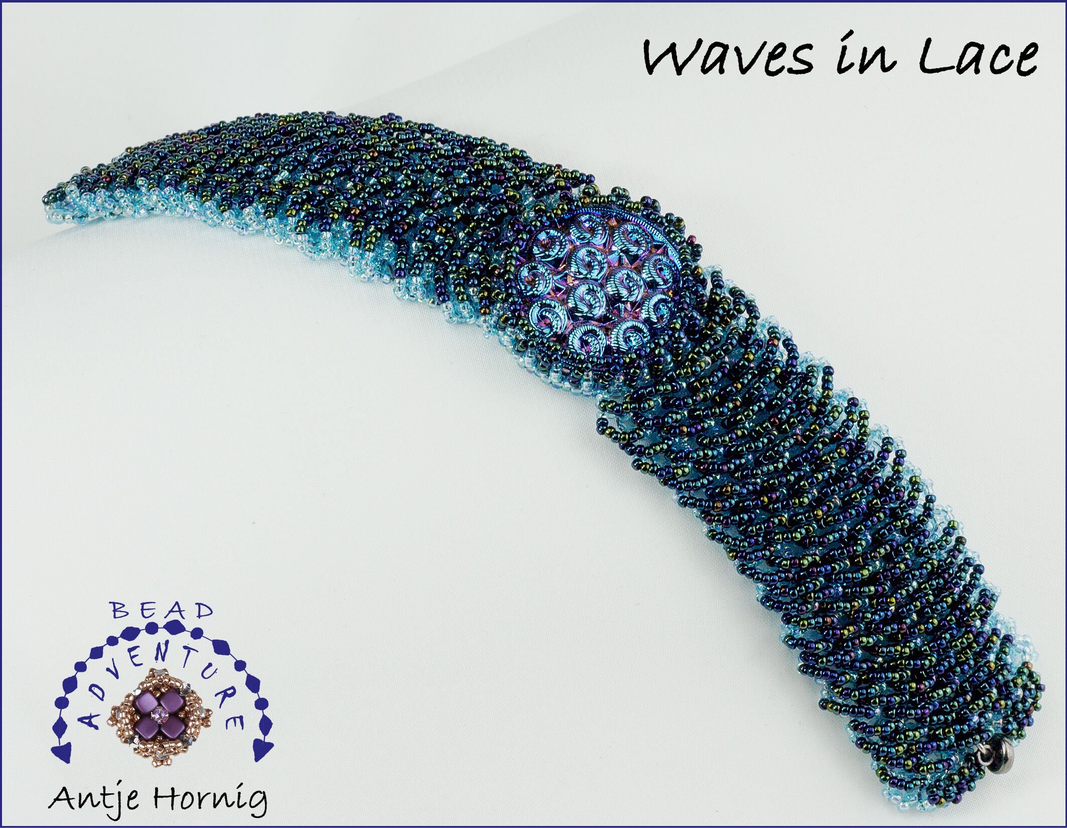 Waves in Lace, Beadadventure, Kit, Bracelet, Instructions and Beads - Etsy