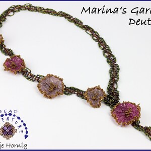 Marinas Garden, Necklace, Instructions, Pattern, PDF - Download, GERMAN