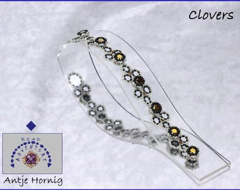 Clovers, Bracelet, Kit, Instructions and beads