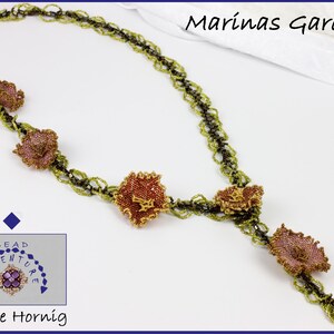 Marinas Garden, Instructions, Necklace, Pattern, PDF Download, ENGLISH image 2