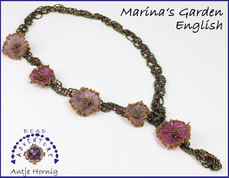 Marinas Garden, Instructions, Necklace, Pattern, PDF Download, ENGLISH image 1