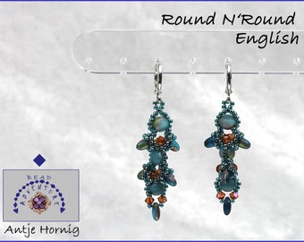 Round N'Round, Instructions, Earrings, Instructions, Pattern, PDF - Download, ENGLISH