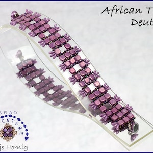 African Tiles, Instructions, bracelet, Pattern, PDF - Download, GERMAN