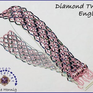 Diamond Twist, Instructions, Bracelet, Pattern, PDF - Download, ENGLISH
