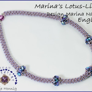 Marina&#39;s Lotus-Light, BeadAdventure, Instructions, necklace, Pattern, PDF - Download, ENGLISH