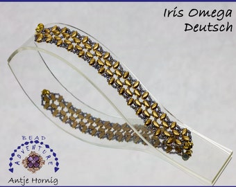 Iris Omega, Instructions, Bracelet, Pattern, PDF - Download, GERMAN