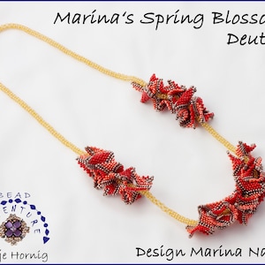 Marina&#39;s Spring Blossoms, BeadAdventure, Instructions, necklace, Pattern, PDF - Download, GERMAN