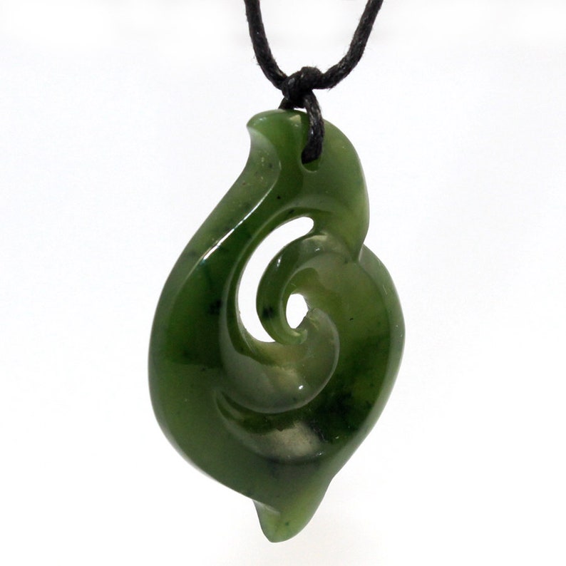 Nice Nephrite Jade New Zealand Maori Fish Hook & Koru Etsy Australia