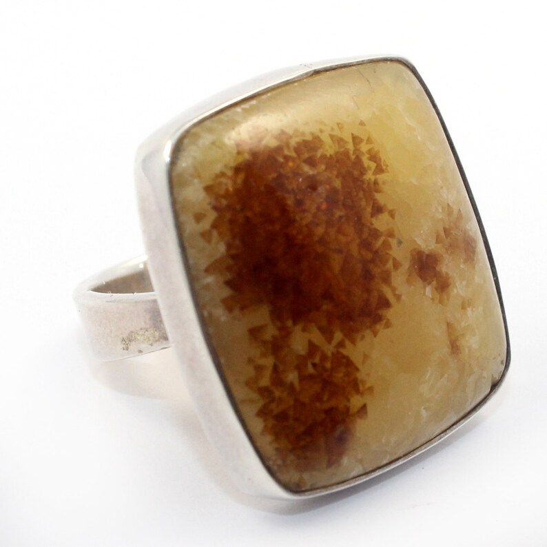 Genuine natural rare huge 25.23ct Baltic amber ring solid 925 sterling silver