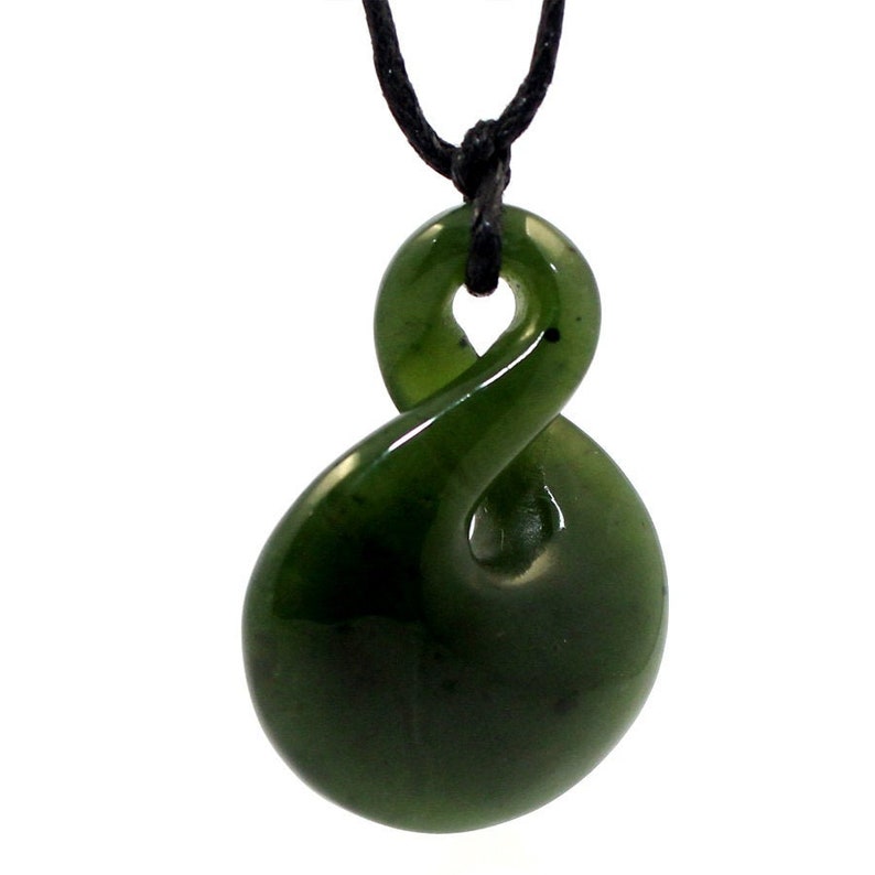 Authority Genuine Natural NZ Maori Double Twist Greenstone Pendant Etsy