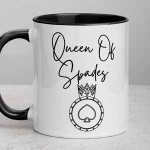 Queen Of Spades Coffee Mug: Ceramic Novelty Gift