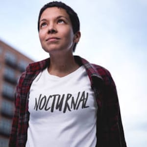 Nocturnal, Vampire Shirt, Occult Shirt, Horror Shirt, Goth Shirt, Goth Clothing, Grunge Shirt, Goth Clothing, Halloween Gift, Satanic Shirt