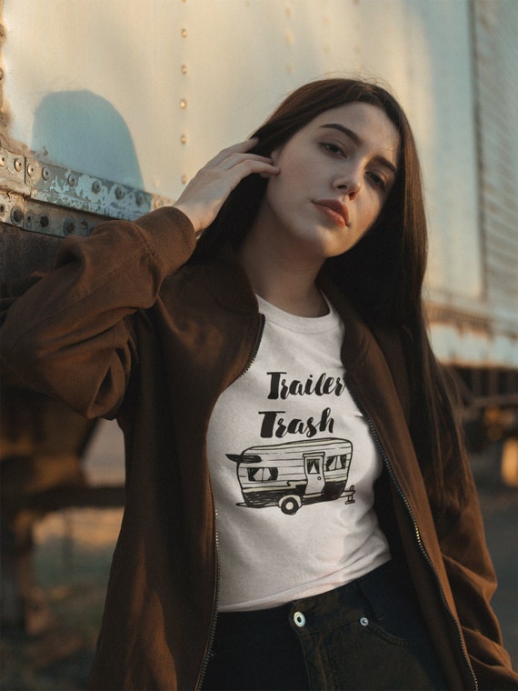 Trailer Trash Camping Shirt Funny Camping Gift Grunge Etsy