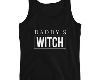 Daddys Witch, Tank Top, Witch Shirt, Witch Gift, Halloween Shirt, Witchy Gift, Bdsm Shirt, Bdsm Gift, Submissive Gift, Ddlg Shirt, Ddlg Gift