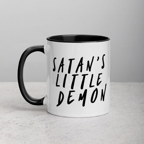 Satans Little Demon, Goth Mug, Goth Gift, Occult Mug, Gothic Gift, Demon Mug, Satan Mug, Satanic Gift, Satanic Mug, Satanism Gift