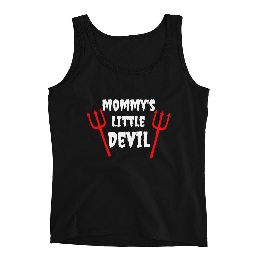 Mommys Little Devil Tank Top Funny Halloween Shirt Devil Etsy