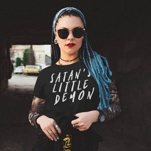 Satans Little Demon, Satan Shirt, Satanic Shirt, Satanism Shirt, Occult Shirt, Occult Gift, Goth Shirt, Goth Gift, Grunge Shirt, Demon Shirt