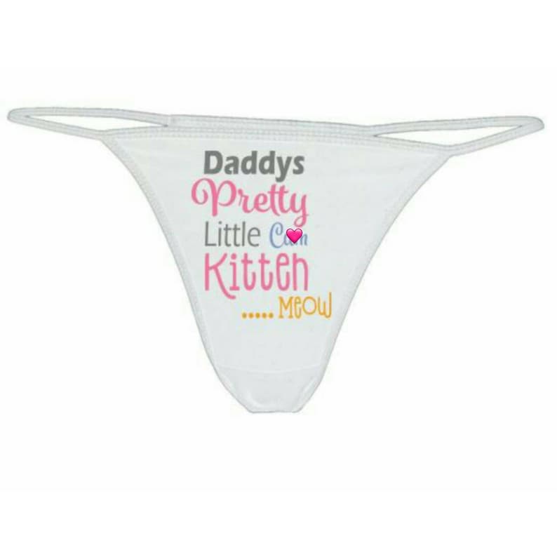 Naughty Lingerie Bdsm Gift Ddlg Panties Bdsm Panties Daddys Pretty Little C*m Kitten KittenPlay Pet Play Ddlg Gift Submissive Thong
