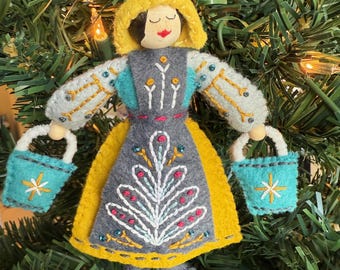 Maid-a-Milking Ornament - 12 Days of Christmas