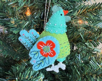 French Hen Ornament - 12 Days of Christmas
