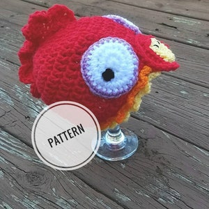 Modello per cappello da pollo Hei Hei all&#39;uncinetto: costume ispirato a Moana (download digitale)