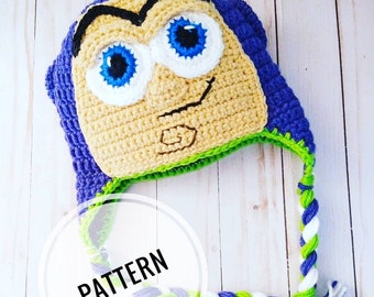 Pattern~ Buzz Lightyear hat, Spaceman, Buzz Lightyear beanie, Buzz Beanie, Inspired by Toy Story Movie, Halloween costurme, Character hat