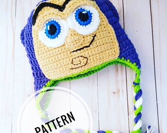 Buzz Lightyear Crochet Hat Pattern Toy Story Inspired Beanie PDF Download