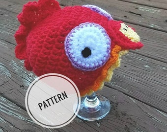 Pattern~Crochet Hei Hei Chicken Hat Inspired by the Movie Moana, Hei Hei Hat Pattern, Hei Hei Pattern, Hei Hei costume, chicken hat, rooster