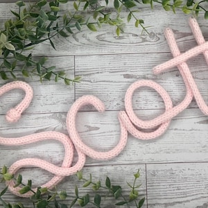 Custom Knitted Wire Name Sign Personalized nursery name for Kid's Room Decor