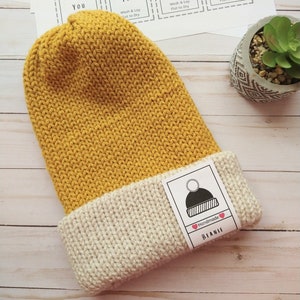 Druckvorlage Beanie Anhänger: Handgefertigte Produktetikett (PDF Download)