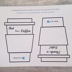 Printable~ Coffee Cozy,pdf Download, Coffee Cozy Holder Template ...