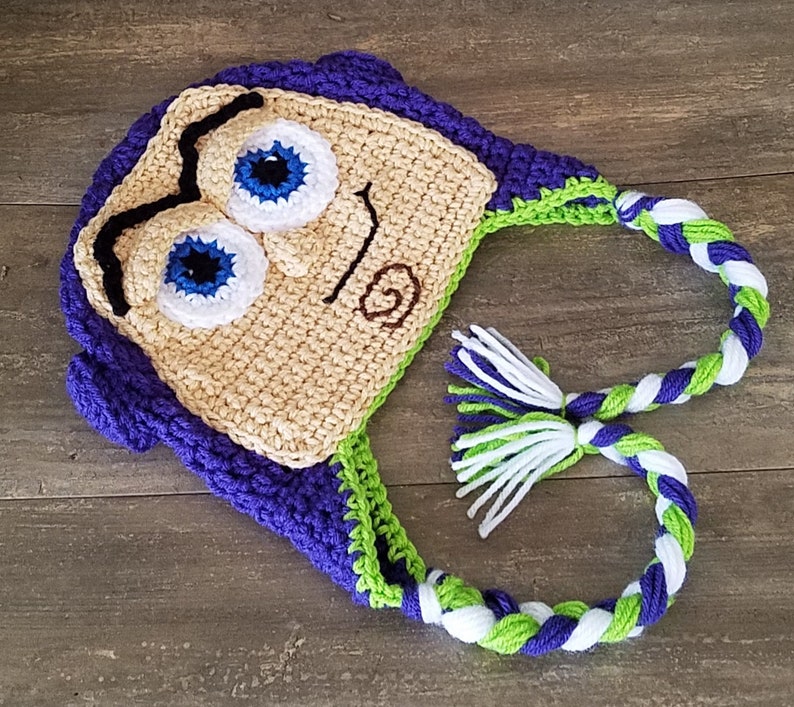 Pattern Buzz Lightyear hat, Spaceman, Buzz Lightyear beanie, Buzz Beanie, Inspired by Toy Story Movie, Halloween costurme, Character hat image 4