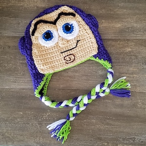 Pattern Buzz Lightyear hat, Spaceman, Buzz Lightyear beanie, Buzz Beanie, Inspired by Toy Story Movie, Halloween costurme, Character hat image 2