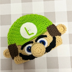 PatternCrochet Mario and Luigi Hat, Mario Hat Pattern, Luigi hat Pattern, Mario costume, inspired by Mario Movie, Mario gamer, Mari Pattern image 4