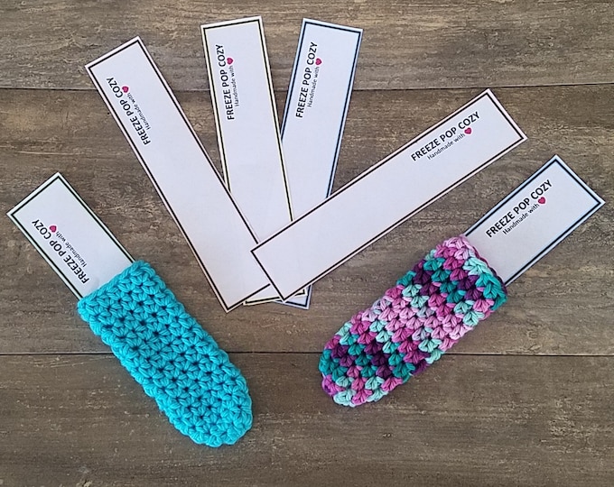 Printable Crochet Freeze Pop Insert Tag. PDF Downloadable Tags for ...