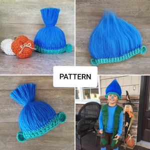 Pattern~Crochet Branch Hat Inspired by the Movie Trolls, Branch troll Hat Pattern, Branch wig Pattern, Troll hat Pattern, Branch, Halloween