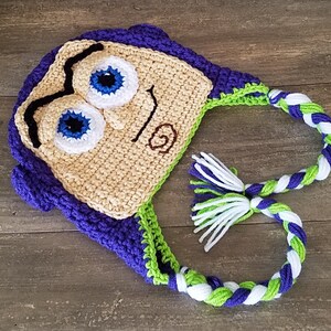 Pattern Buzz Lightyear hat, Spaceman, Buzz Lightyear beanie, Buzz Beanie, Inspired by Toy Story Movie, Halloween costurme, Character hat image 9