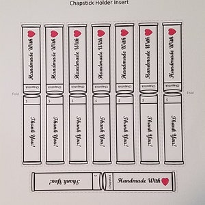 Printable~ Chapstick Insert, PDF Download, Chapstick Template ...